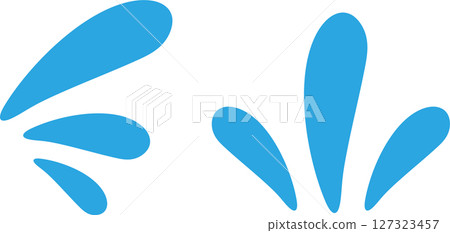 Droplet, water drop, icon, sweat set 127323457