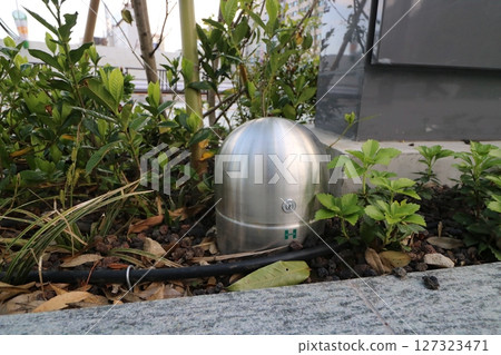 A dome-shaped watering faucet box installed at Takanawa Gate City in Tokyo 127323471