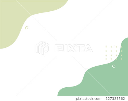 Cute green fluid shape background illustration material flat hand drawn fluid blue 127323562
