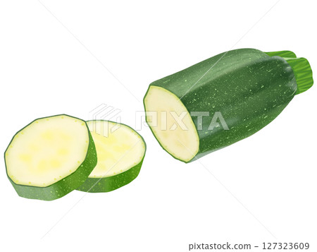 Sliced zucchini Sliced zucchini 127323609