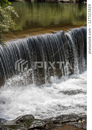Stock photo of a small waterfall: Kanayama Bridge in Aira City, Kagoshima Prefecture Stock photo of a small waterfall: Kanayama Bridge in Aira City, Kagoshima Prefecture 127323829
