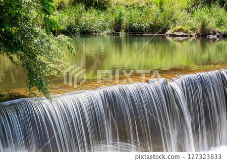 Stock photo of a small waterfall: Kanayama Bridge in Aira City, Kagoshima Prefecture Stock photo of a small waterfall: Kanayama Bridge in Aira City, Kagoshima Prefecture 127323833