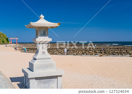<Miyazaki Prefecture> Aoshima scenery and the lanterns of Aoshima Shrine 127324034