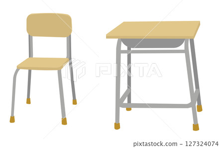 學校課桌椅插畫 學校課桌椅插畫 127324074