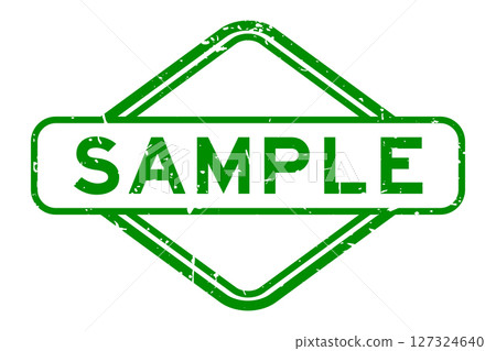 Grunge green sample word rubber seal stamp on white background Grunge green sample word rubber seal stamp on white background 127324640