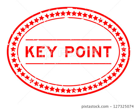 Grunge red key point word oval rubber seal stamp on white background Grunge red key point word oval rubber seal stamp on white background 127325074