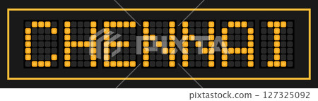 Orange color led banner in word chennai on black background 127325092