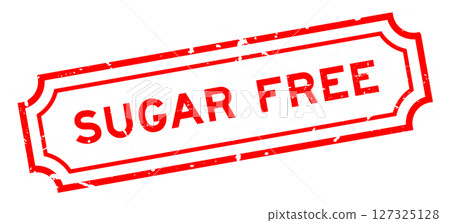 Grunge red sugar free word rubber seal stamp on white background Grunge red sugar free word rubber seal stamp on white background 127325128