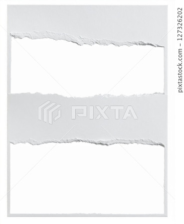 Torn White Paper Frame with Ripped Edges 127326202