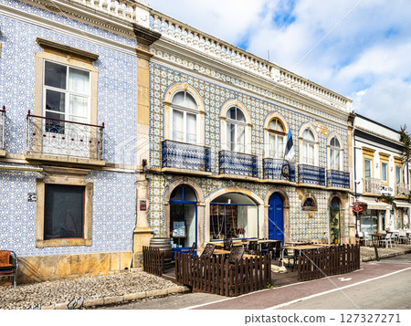Tavira, Portugal - Feb 13, 2025: View of the historic center of Tavira, city founded in 1266, Algarve, south Portugal Tavira, Portugal - Feb 13, 2025: View of the historic center of Tavira, city founded in 1266, Algarve, south Portugal 127327271