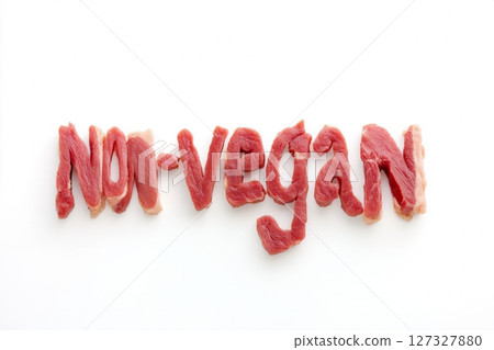 Raw meat against white isolated background Raw meat against white isolated background 127327880