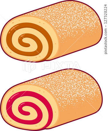 Brazo de reina cake roll vector illustration 127328224