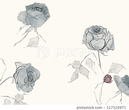 Whimsical Floral Design Series for Aesthetic Projects 127328971