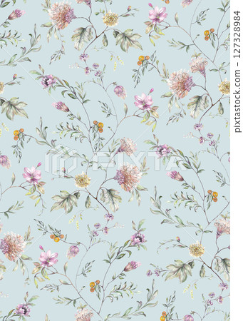 Whimsical Floral Design Series for Aesthetic Projects 127328984