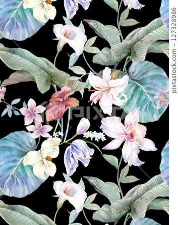 Whimsical Floral Design Series for Aesthetic Projects 127328986