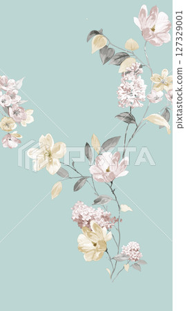 Whimsical Floral Design Series for Aesthetic Projects 127329001
