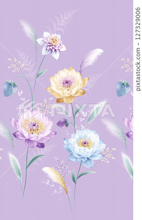 Whimsical Floral Design Series for Aesthetic Projects 127329006
