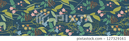 Artistic Flower Print Set for Creative Design 127329161
