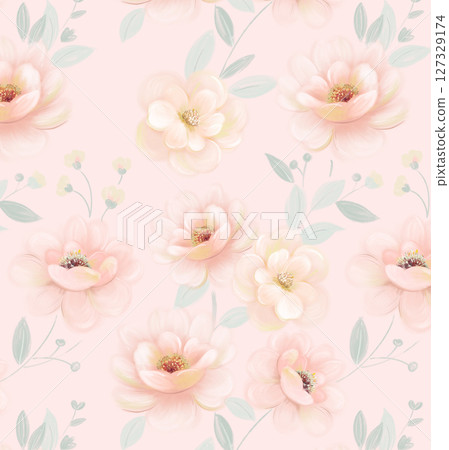 Artistic Flower Print Set for Creative Design 127329174