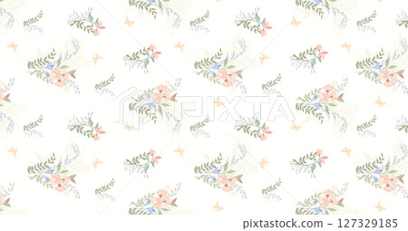 Artistic Flower Print Set for Creative Design Artistic Flower Print Set for Creative Design 127329185