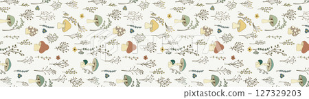 Artistic Flower Print Set for Creative Design Artistic Flower Print Set for Creative Design 127329203