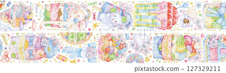 Artistic Flower Print Set for Creative Design Artistic Flower Print Set for Creative Design 127329211