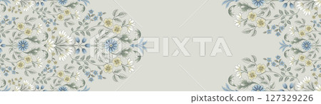 Artistic Flower Print Set for Creative Design Artistic Flower Print Set for Creative Design 127329226
