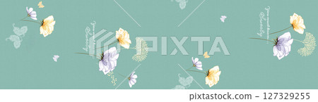 Artistic Flower Print Set for Creative Design Artistic Flower Print Set for Creative Design 127329255