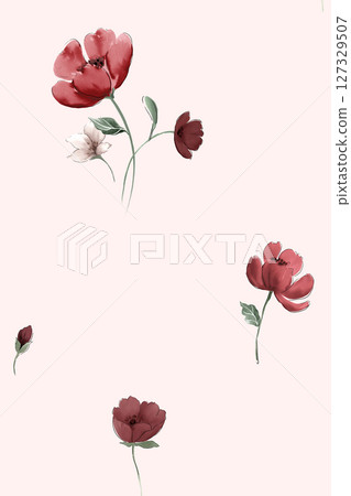 Stylish Flower Design Series for Creative Spaces 127329507