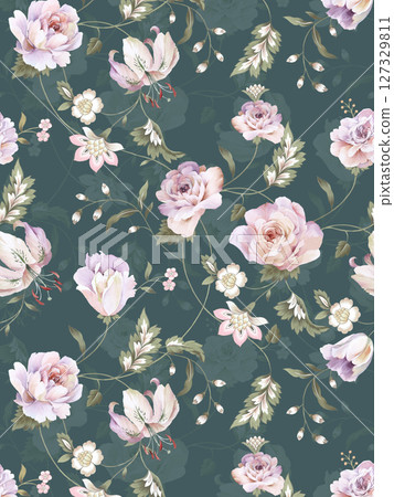 Diverse Floral Pattern Assortment for Creative Projects 127329811