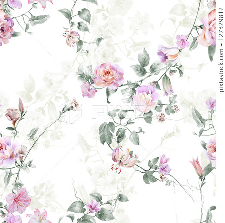 Diverse Floral Pattern Assortment for Creative Projects 127329812
