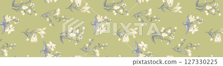 Stylish Floral Pattern Series for Artistic Projects 127330225