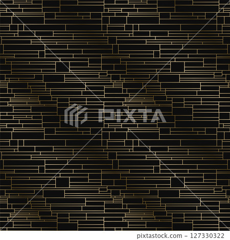 Vector golden seamless ornamental luxury geometric pattern - outline art deco rich design. Repeatable elegant royal background. Symmetry endless print Vector golden seamless ornamental luxury geometric pattern - outline art deco rich design. Repeatable elegant royal background. Symmetry endless print 127330322