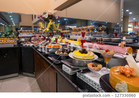 Dessert variations of an resort self service  127330860