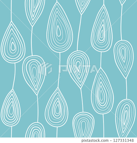 Seamless blue abstract pattern. Trendy outline fashion print Seamless blue abstract pattern. Trendy outline fashion print 127331348
