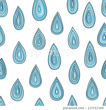 Seamless abstract pattern with falling blue water drops. Rain background Seamless abstract pattern with falling blue water drops. Rain background 127331349