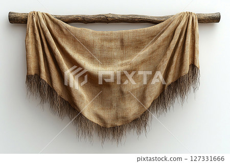 Fabric wall hanging on a white background. Boho-chic style. 127331666
