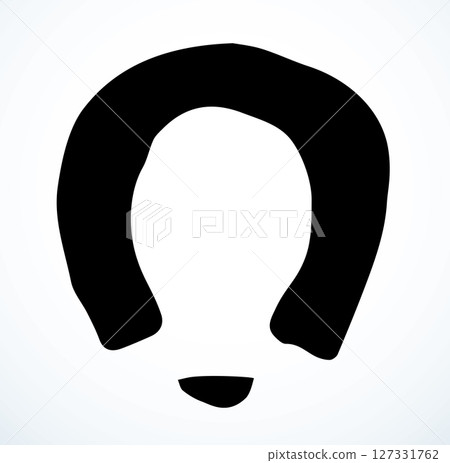 Horse foot print. Vector drawing 127331762