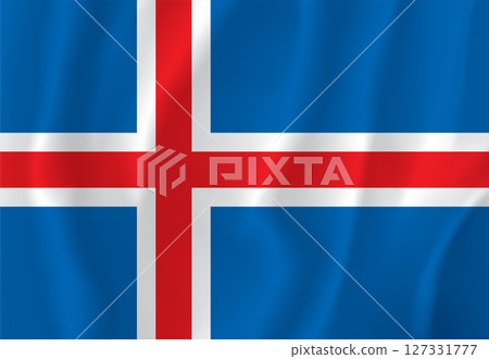 Flag of Iceland. Vector drawing icon Flag of Iceland. Vector drawing icon 127331777