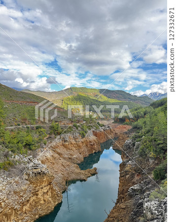 4k drone view of the canyon. High quality photo 127332671