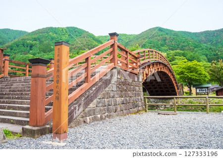 長野縣鹽尻市舊中山道奈良井宿木曾橋 127333196