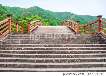 長野縣鹽尻市舊中山道奈良井宿木曾橋 127333198
