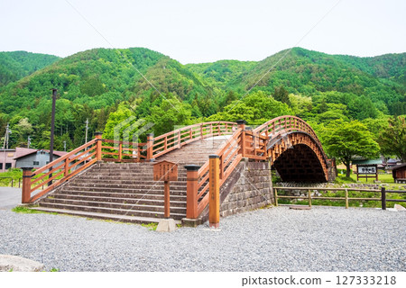 長野縣鹽尻市舊中山道奈良井宿木曾橋 127333218
