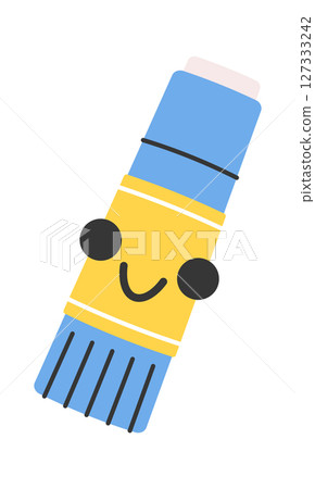 Paper glue tube cartoon character 127333242