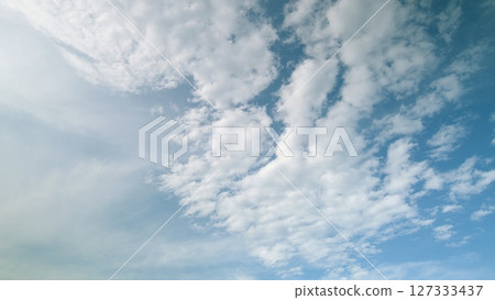 Time lapse. A Beautiful Sky Displaying Clouds in Various Stunning Patterns Bright and Colorful Time lapse. A Beautiful Sky Displaying Clouds in Various Stunning Patterns Bright and Colorful 127333437