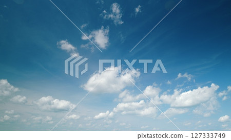 Time lapse. A serene, beautiful, and breathtaking cloudy sky with a lovely blue background during daytime Time lapse. A serene, beautiful, and breathtaking cloudy sky with a lovely blue background during daytime 127333749
