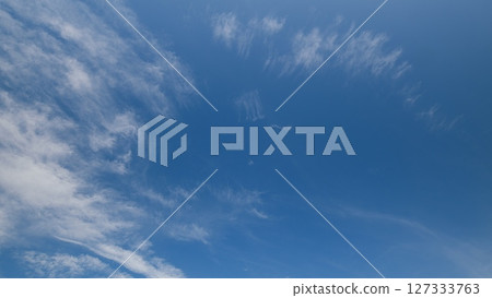 Time lapse. A beautiful Azure Sky adorned with Wispy Clouds on a clear day, evoking a sense of peace Time lapse. A beautiful Azure Sky adorned with Wispy Clouds on a clear day, evoking a sense of peace 127333763