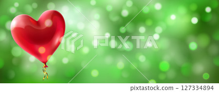 Abstract bokeh background with heart 127334894