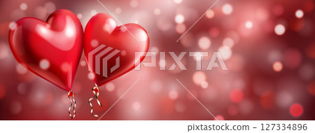 Abstract bokeh background with hearts Abstract bokeh background with hearts 127334896