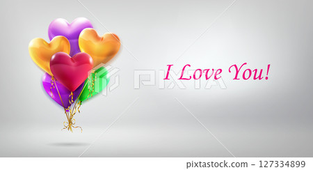 Valentine's Day illustration with balloons Valentine's Day illustration with balloons 127334899